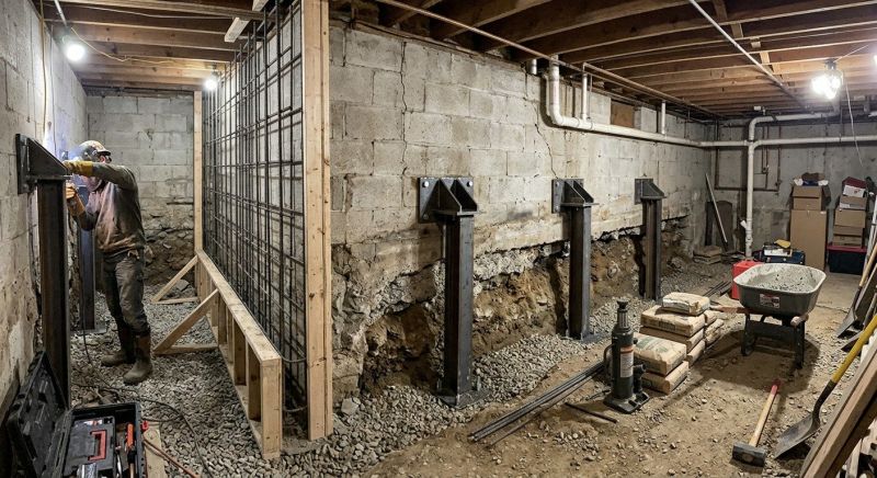 Basement Stabilization in Claremore, OK