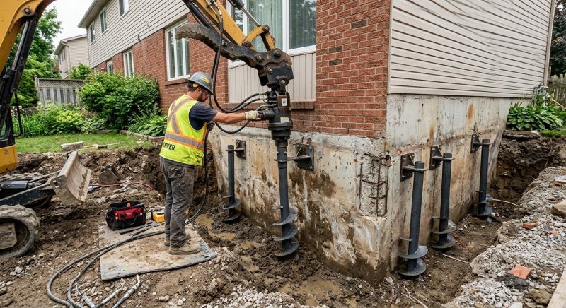 Helical Piers Installation in Claremore, OK