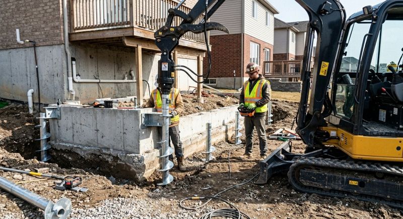 Helical Piers Installation in Claremore, OK