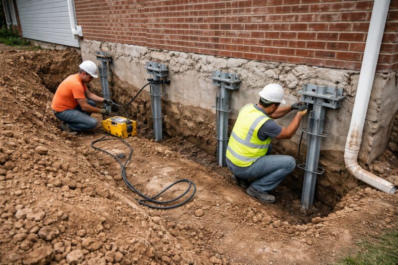 Helical Piers Installation in Claremore, OK