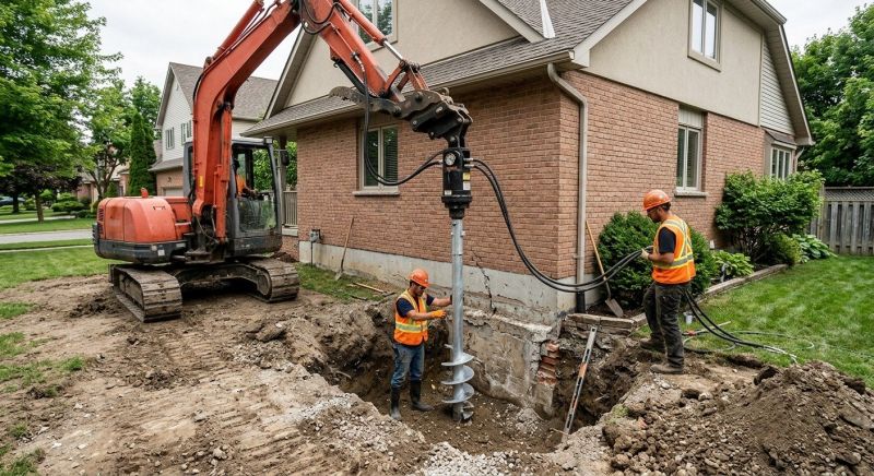 Helical Pile Installation in Claremore, OK