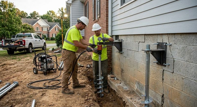Helical Pile Installation in Claremore, OK