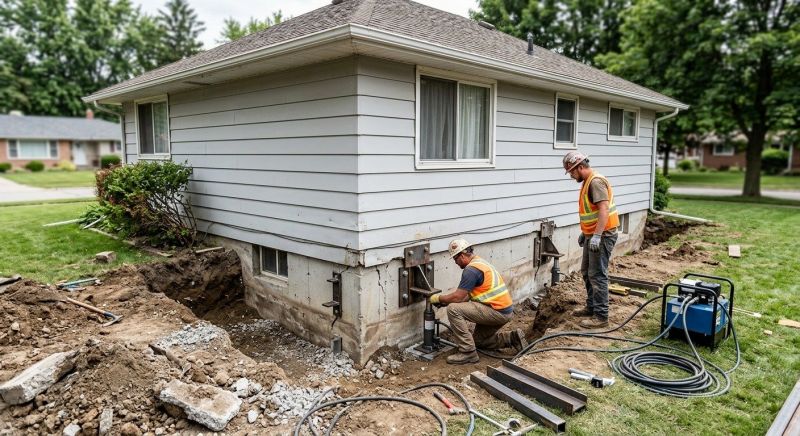 Sinking Foundation Repair in Broken Arrow, OK