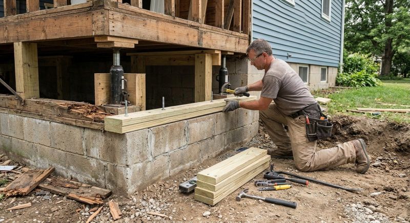 Sinking Foundation Repair in Claremore, OK